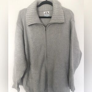 Future Collective Zip-Up Cardigan - Size XL, Light Gray